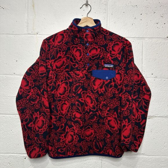 Patagonia Synchilla Floral Rose Snap-T Fleece Jacket